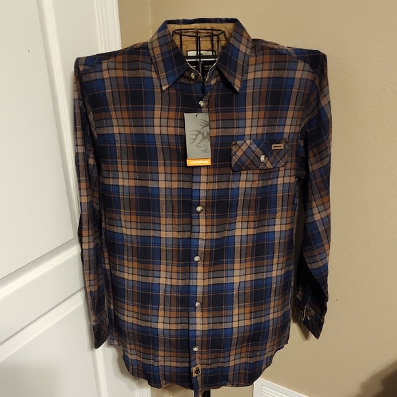 Legendary Whitetails Other - Legendary Whitetails Navy and Brown Plaid Flannel